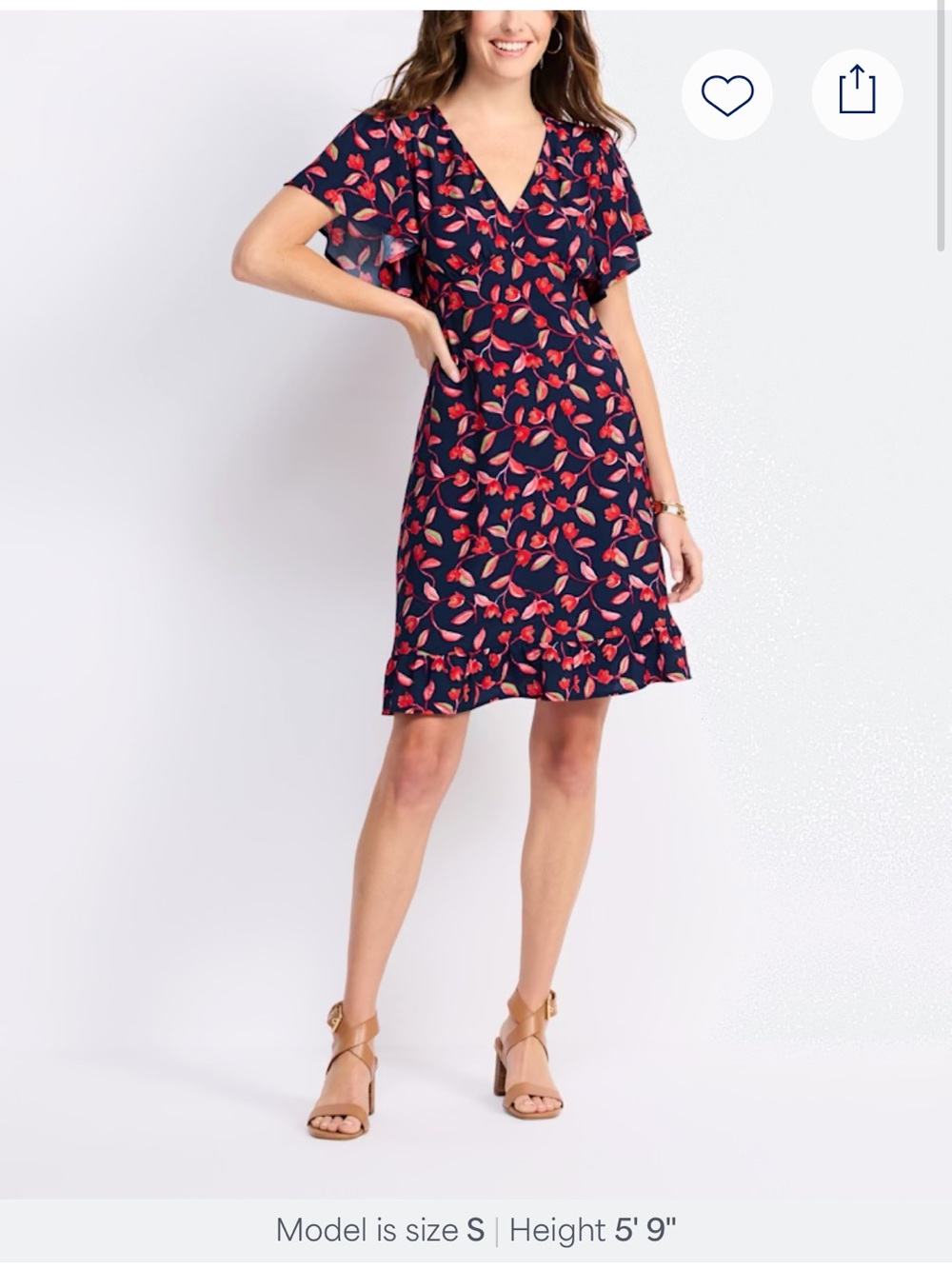 Like New Sundress with Red Floral Print